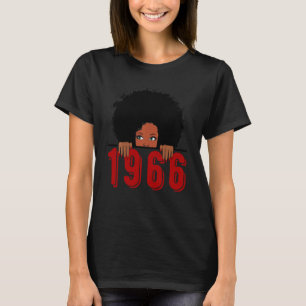 Black Queen Born In 1966 54th Yrs Old Awesome Birt T-Shirt