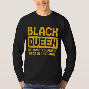 Black Queen Chess Black History Pride BLM African  T-Shirt