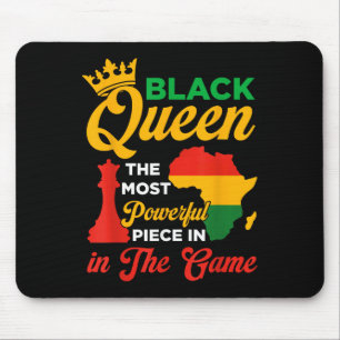 Black Queen Chess Powerful Piece In The Game Junet Mouse Pad