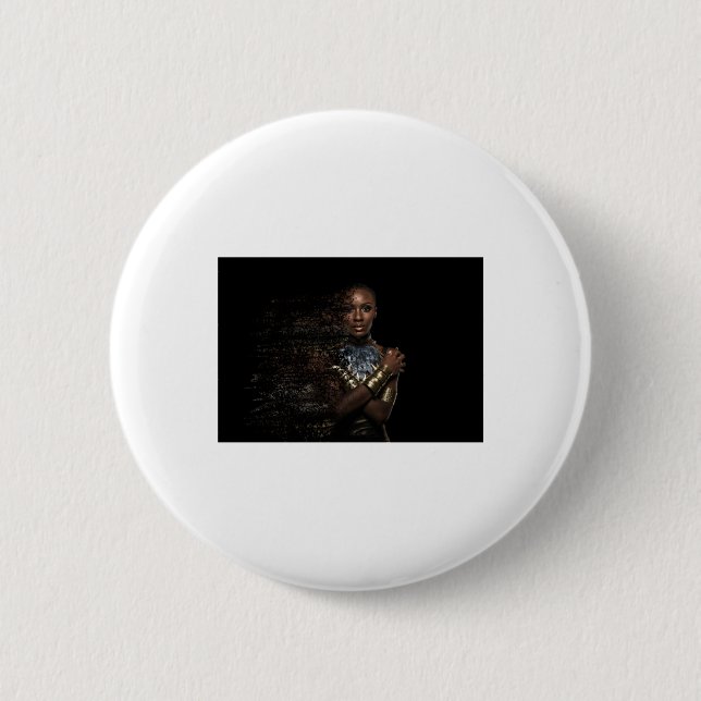 Black Queen Dispersion Sticker  2 Inch Round Button (Front)