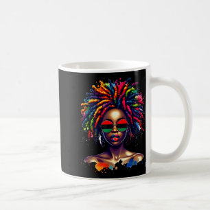 Black Queen Dripng Afro Melanin Black History Mont Coffee Mug