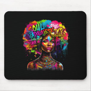 Black Queen Dripng Afro Melanin Black History Mont Mouse Pad