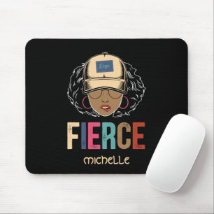 Black Queen Fierce Black Woman Mouse Pad