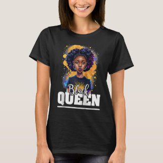 Black Queen For Proud African American Black Histo T-Shirt