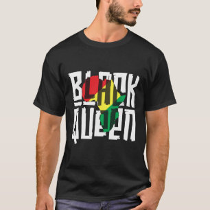 Black Queen For Women Girls History Month Africa T-Shirt