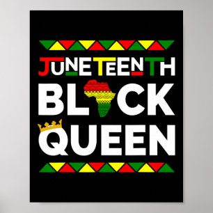 Black Queen Freedom Day June 19th 1865 Womens Poster
