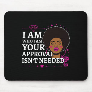 Black Queen Gifts Curly Natural Afro African Ameri Mouse Pad