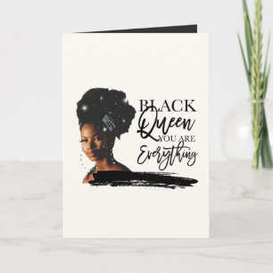 Black Queen Greeting Card, 5" x 7" Folded Card