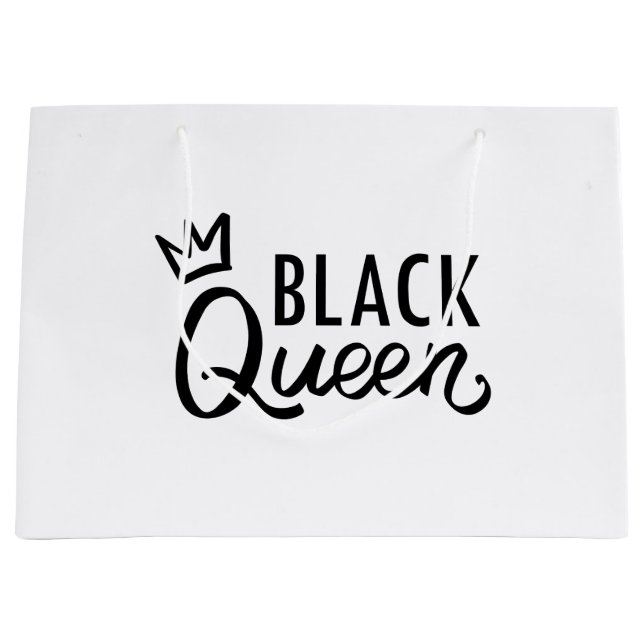 Black Queen Large Gift Bag (Front)