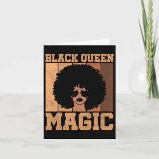 Black Queen Magic Black History Month Afro Hair Wo Card