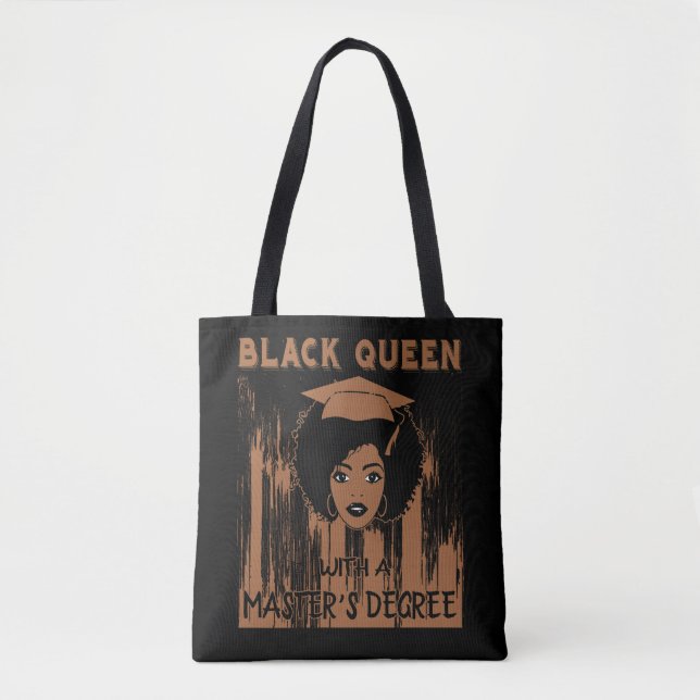 Black Queen Masters Degree Best Graduation Gifts Tote Bag (Front)