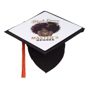 Black Queen Masters Degree Cute Graduation Gifts  Cap Topper