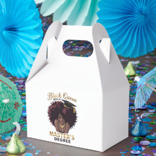 Black Queen Masters Degree Cute Graduation Gifts Favor Box