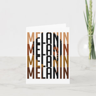 Black Queen Melanin Afro Women Retro Vintage Typog Card