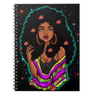 Black Queen Melanin Goddess African Sista Notebook