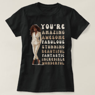 Black queen melanin poppin girl magic sista gal  T-Shirt