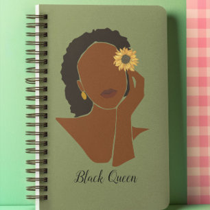 Black Queen , Melanin Queen African American Notebook