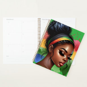 Black queen melanin sista magic brown skin girls planner