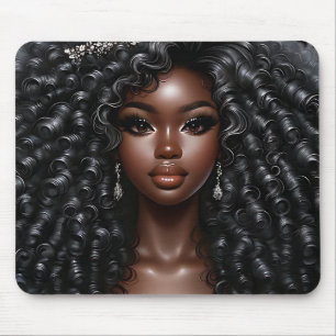 Black queen melanin woman sista queens sistas fun mouse pad