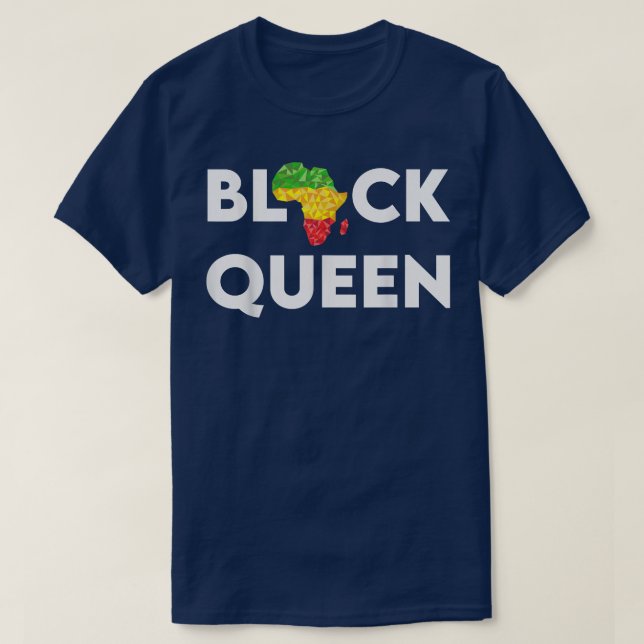 BLACK QUEEN Most Powerful African American History T-Shirt (Design Front)