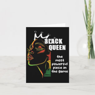 Black Queen Most Powerful Chess Black History Mont Card