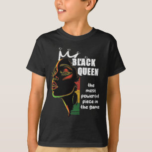 Black Queen Most Powerful Chess Black History Mont T-Shirt