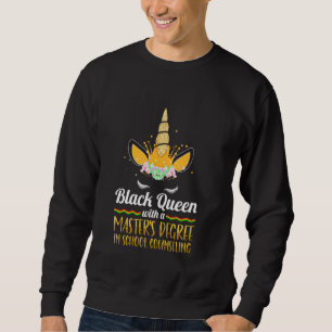 Black Queen Msw Social Work Saving Masters Graduat Sweatshirt