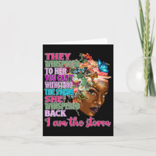 Black Queen Natural Afro African American I Am The Card