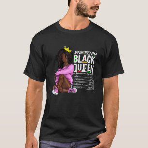 Black Queen Nutritional Facts African American Wom T-Shirt