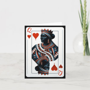 black queen of hearts card deck game proud black w