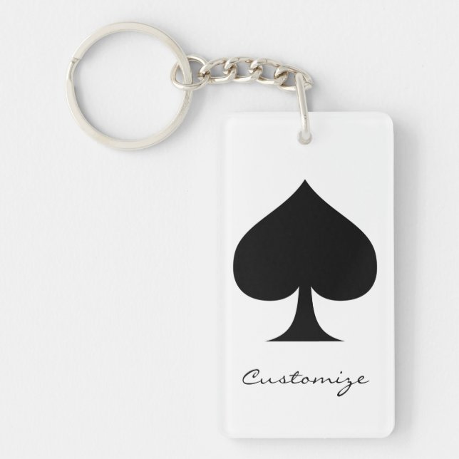 Black Queen of Spades Black Thunder_Cove Keychain (Front)