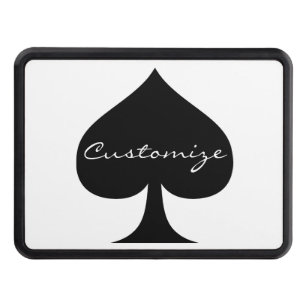 Black Queen of Spades Black Thunder_Cove Trailer Hitch Cover