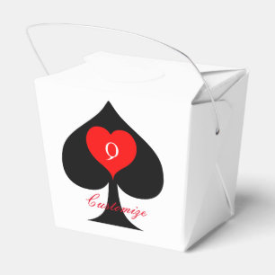 Black Queen of Spades Red Heart Thunder_Cove Favor Box