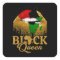 Black Queen Pan African Flag Colours Biting Lips
