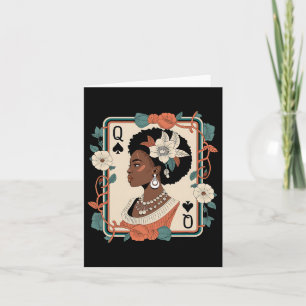 Black Queen Poker Card Black History Month African