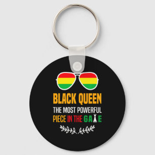 Black Queen The Most Powerful Piece Black History Keychain