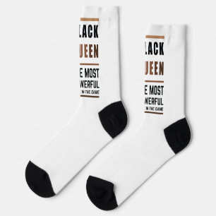 Black Queen The Most Powerful Piece In The Game 2 Socks