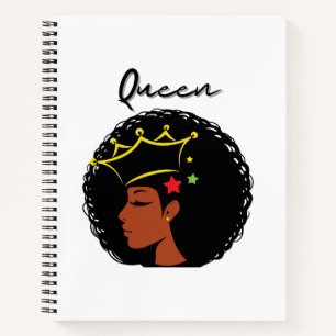 Black Queen Womens Notebook