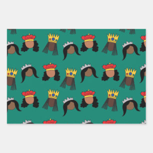 Black Queens Wrapping Paper Sheets