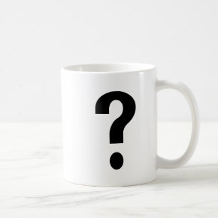 Black Question Mark Coffee Mug