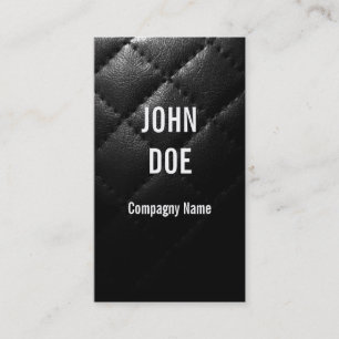 Black Quilted leather Business Card