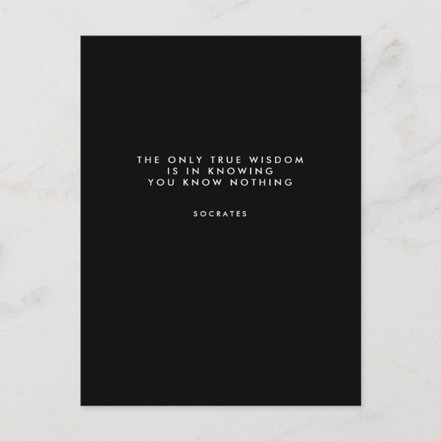 Black Quote Postcards Personalized Gifts For Men (Front)