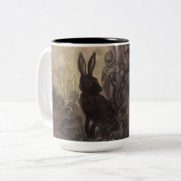 Black Rabbit of Inle Two-Tone Coffee Mug