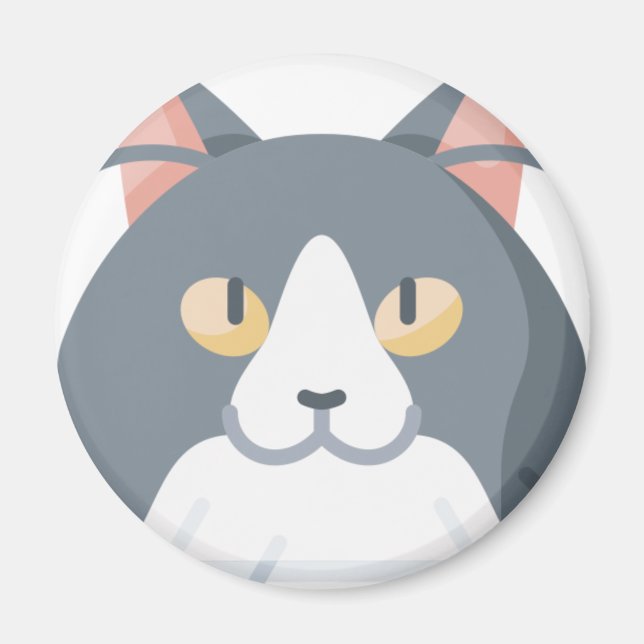 Black ragdoll magnet (Front)