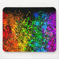 Black Rainbow Colour Paint Splatter Colourful