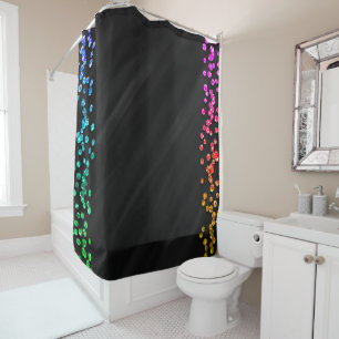 Black Rainbow Confetti Dots
