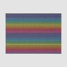 Black Rainbow Horizontal Stripes Wrapping Paper