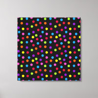 Black Rainbow polka dots Multi Colour