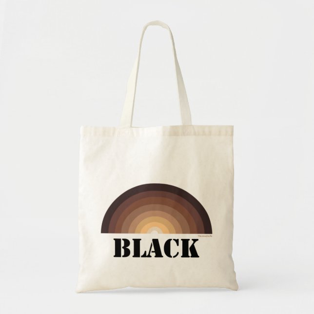 BLACK RAINBOW reusable tote bag (Front)