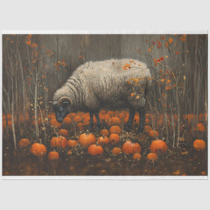 Black Ram Autumn Pumpkin Patch Decoupage Tissue Paper